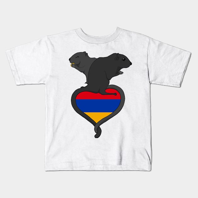 Gerbil Armenia (light) Kids T-Shirt by RampArt